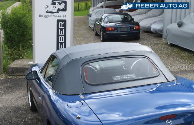 Mazda MX-5 NB NBFL Verdeck Vinyl Glasheckscheibe beheizt blau 1998-2005 – Hochfestes Vinyl, Echtglas-Heckscheibe mit Heizung, 10th Anniversary Farbe – Reber Auto AG