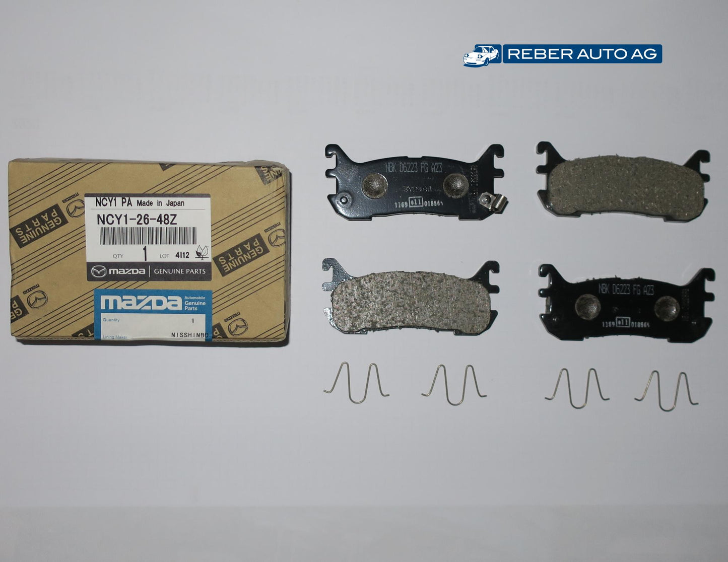 Mazda MX-5 NA NB NBFL Bremsbelagsatz hinten 251mm Original NCY12648Z 1994-2005