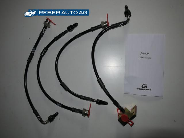 Goodridge Bremsschlauchsatz Chromstahlflex für Mazda MX-5 NBFL (2001–2005) – grosses Bremssystem 270/276mm, Stahlflex
