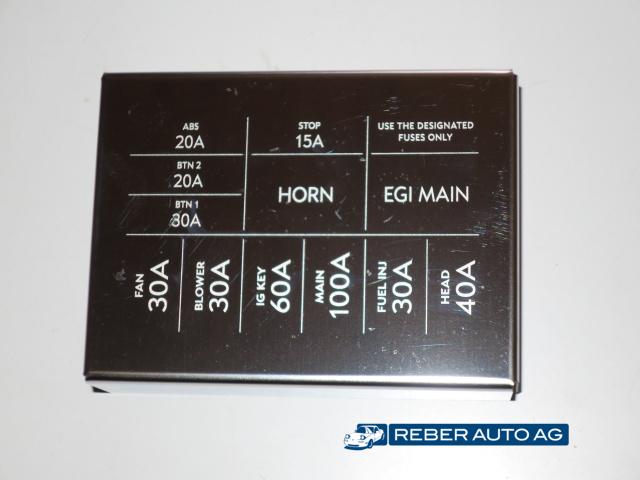 Mazda MX-5 NB NBFL Chromcover Sicherungskasten Motorraum 1998-2005 – Chromstahl Abdeckung, bei späteren Fahrzeugen kann Beschriftung abweichen
