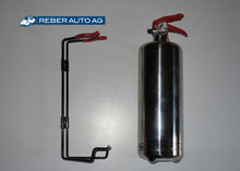 Mazda MX-5 Feuerlöscher ABC 1 kg in Chrom von FSS UK – CE-zertifiziert, mit Halterung und Druckanzeige.
