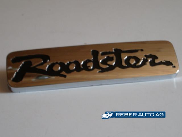 Mazda MX-5 NB NBFL Heckemblem Roadster schwarz Japan 1998-2005 – Original Mazda Eunos Signet, Chromplatte schwarze Schrift, Montage links, NC1051721
