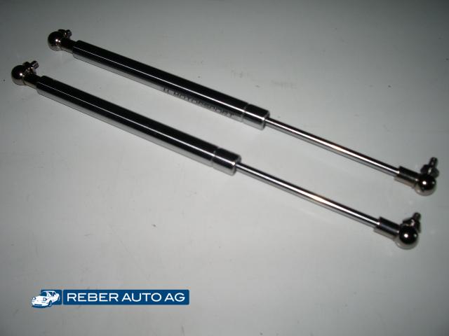 Mazda MX-5 Motorhaubenlifter Gasfeder verchromt Set 2 Stück NA NB NBFL 1990-2005 – automatisches Öffnen der Motorhaube
