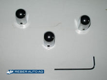 Mazda MX-5 NA Chromhebel Heizungsregler – Verchromte Schieberegler für die Heizungsbedienung, Set à 3 Stück (1990–1997).
