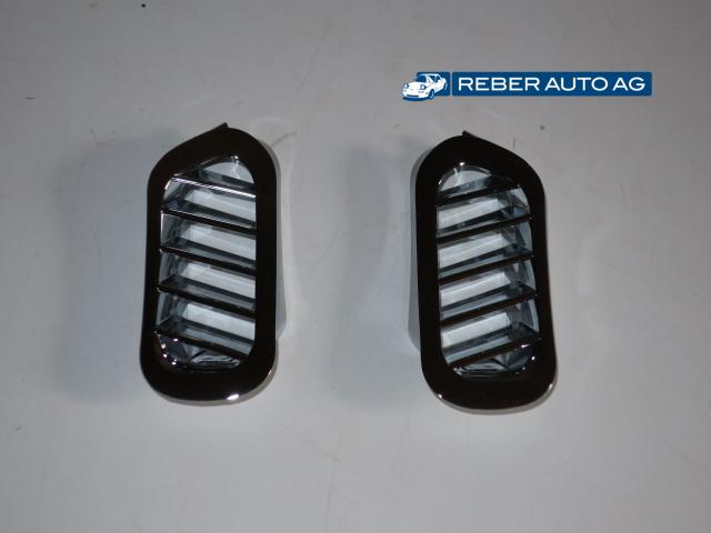 Mazda MX-5 NA Defroster Chrom-Einsätze – Verchromter Satz für Fahrzeuge ohne Beifahrer-Airbag (1990–1994).
