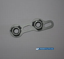Mazda MX-5 NA/NB/NBFL Gewindeplatte Triebwerkrahmen PPF Draufsicht (1990–2005) – Befestigungsschlitze zur Ausrichtung sichtbar
