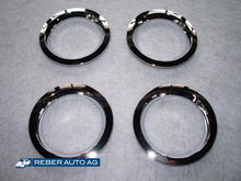 Mazda MX-5 NA/NB/NBFL Chromring Lüftungsdüsen – Selbstklebende Zierringe aus verchromtem Kunststoff, Set à 4 Stück (1990–2005).
