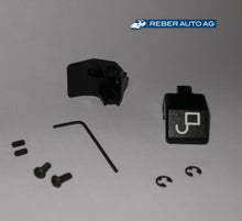Mazda MX-5 NA NB NBFL Verdeckverschlussnocken Reparatursatz schwarz – CNC-Aluminium mit Schloss-Symbol, Hardtopverschluss 1990-2005
