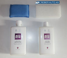 Mazda MX-5 Pflegeset Stoffverdeck AutoGlym – Verpackungsinhalt Reiniger und Imprägnierspray

