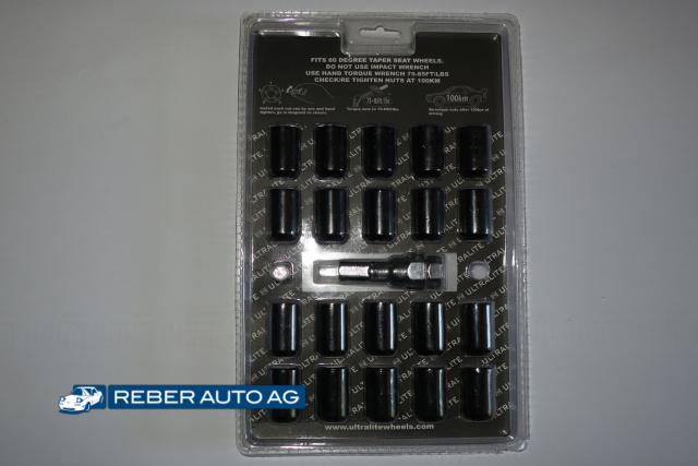 Mazda MX-5 Radmuttersatz M12x1.5 Schwarz Detail Radmutter ULNHN3021B
