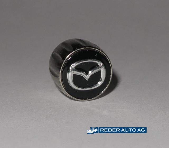 Mazda MX-5 Ventilkappen Metall Mazda Logo Nahaufnahme Detail OE C9E1V3820
