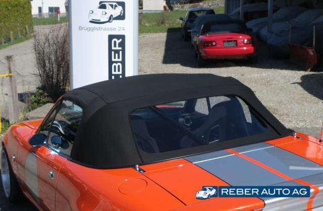 Stoffverdeck PVC Heckfenster schwarz 90-97 SP