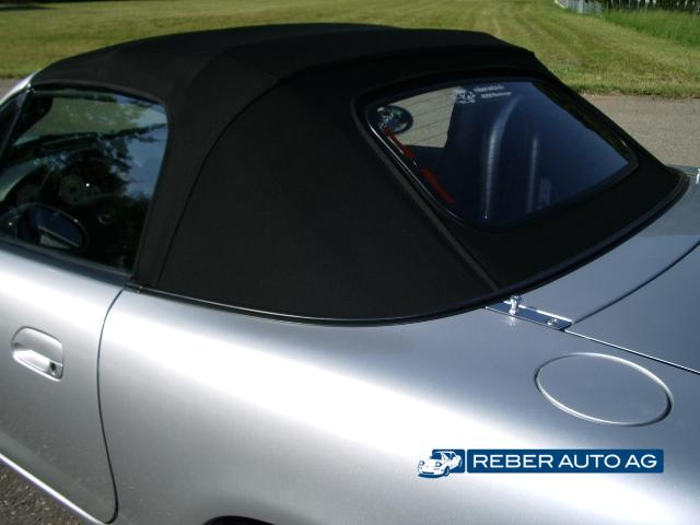 Verdeck Stoff Glasheckscheibe beheizt schwarz 98-05 SP